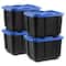 Iris® 12 Gal. Blue Stackable Storage Totes, 4 Ct
